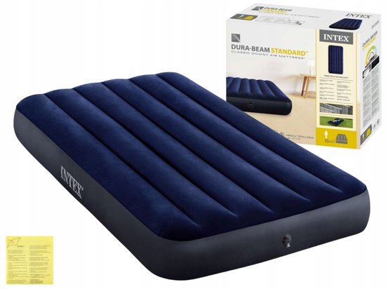 Intex Classic Downy Luchtbed 1-persoons 191x99x25 cm - Comfortabel & Duurzaam van Intex