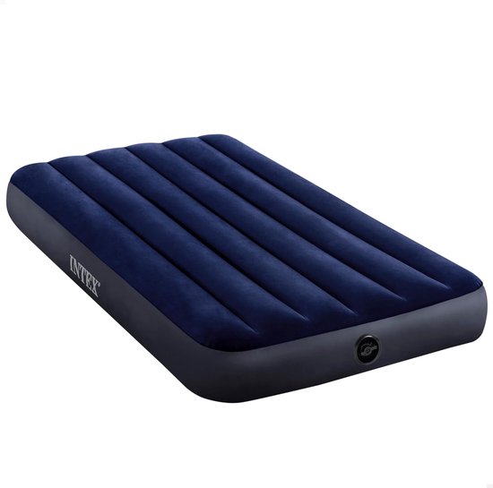 Intex Classic Downy Twin Luchtbed - 191 x 99 x 25 cm - Dura-Beam Series - Blauw - Eenpersoons Opblaasbaar Matras voor Thuis & Camping