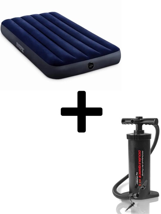 Intex - Classic Dura-Beam Tweepersoons Luchtbed - Met Handpomp