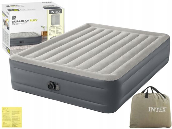 Intex Essential Rest 2-persoons luchtbed 152x203x46cm met ingebouwde pomp van Intex