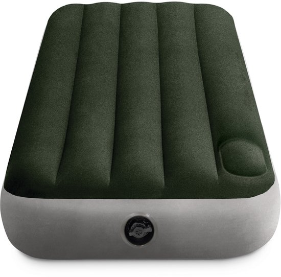 Intex Jr. Twin Dura-Beam Downy Luchtbed met ingebouwde voetpomp - 191x76x25cm van Intex