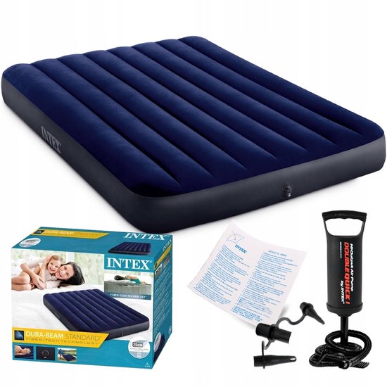 Intex Luchtbed 137x191x25cm met Pomp - Comfortabel & Duurzaam