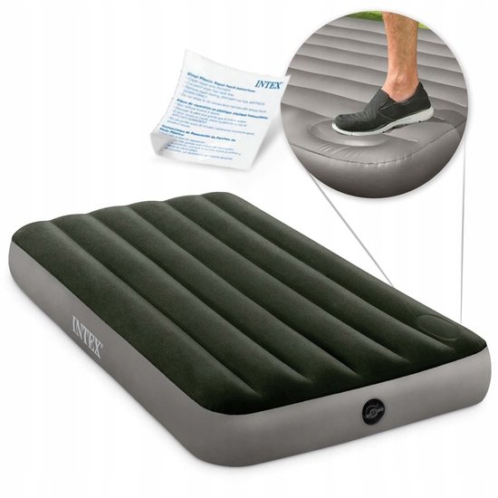 Intex Luchtbed met ingebouwde pomp - 191x99x25 cm van Merkloos