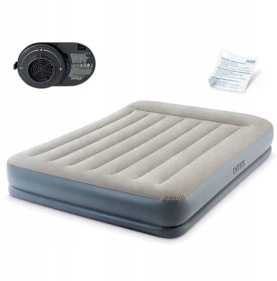 Intex Luchtbed Queen met ingebouwde Pomp 203x152x30cm van Intex