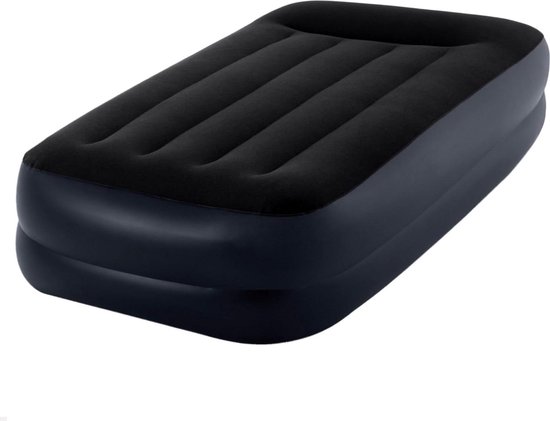 Intex Pillow Rest Raised Luchtbed met Ingebouwde pomp - 1-Persoons - 99cm x 191cm x 42cm - Comfortabel slapen van Merkloos