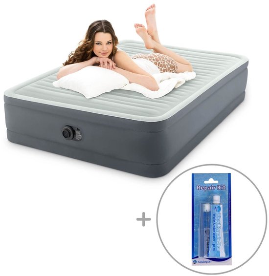 Intex PremAire I luchtbed | Tweepersoons | 152 x 203 x 46 cm | Inclusief reparatiekit van Intex
