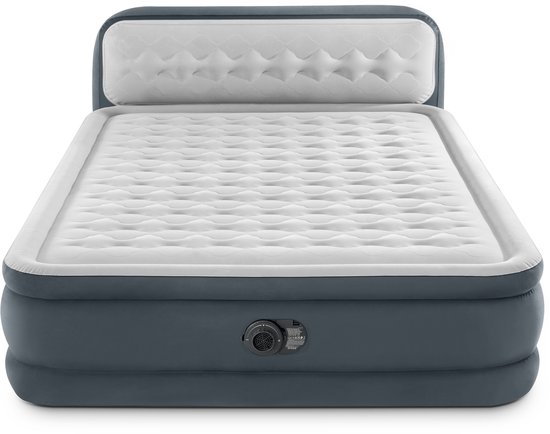 Intex Queen Ultra Plush Headboard Luchtbed met ingebouwde pomp - 203x152x46cm