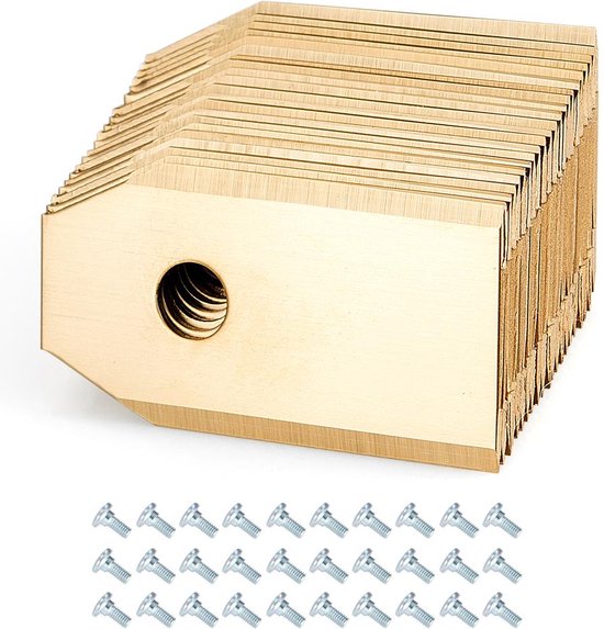 Intirilife 30x vervangingsmessen voor robotgrasmaaiers in TITAN - pak van 30 messen met roestvrijstalen schroeven voor robotgrasmaaiers compatibel met 105, 310, 315, 320/420/430x, R40I van INTIRILIFE