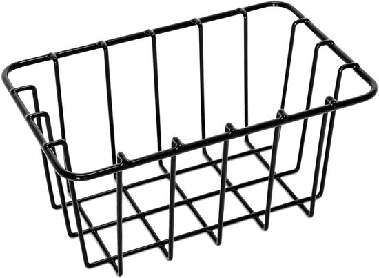 Inzetdoos Snijplank - Koelbox Accessoires - Kampeer Keuken - Gepoedercoat Staal - 28 x 18 x 3.5 cm - Zwart