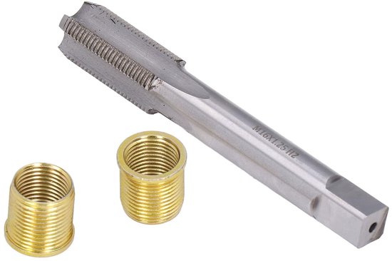 Inzetstukken met schroefdraad, professioneel M16x1.25 Tap Standaardmaten Gegalvaniseerd Hoog rendement voor bougies met schroefdraad van 14 mm x 1,25 mm