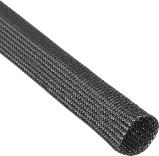 Isolatie Kabelbescherming, 3 Meter - 12mm Hoge Temperatuur Glasvezelsleeve Zwart voor Elektrische Toepassingen, Warmtebestendig en Duurzaam