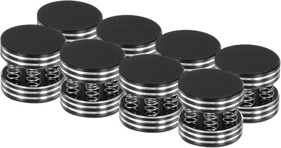 Isolatie Pads voor Subwoofers en Luidsprekers, 45 x 40 mm, Geluidsisolatie Voeten voor Audio Apparatuur, 8 Stuks, Zwart