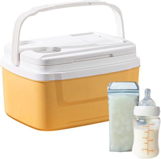 Isolatiebox - Koelbox - Buitenactiviteiten - Lichtgewicht ontwerp - 8 liter - Geel