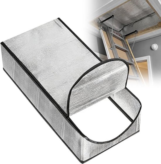 Isolatiehoes voor zolderluiken en uitschuifbare trap, 64 x 138 x 278 cm, warmte-isolatie, energie-efficiëntie, zolderisolatie