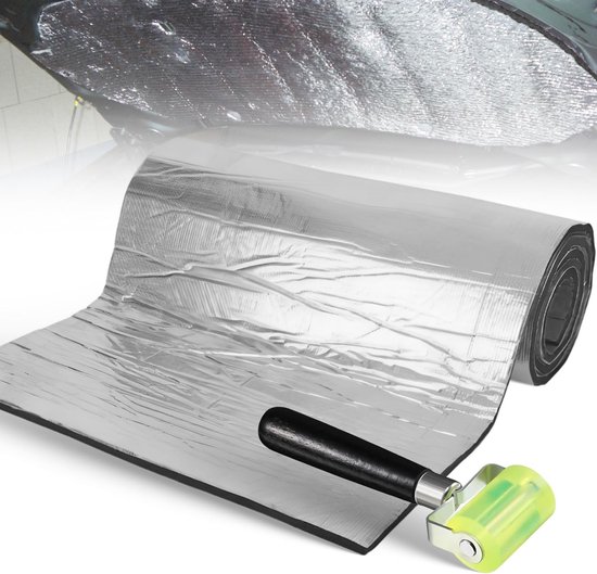 Isolatiemaat voor Auto's - Zilver Schuim, Zelfklevend, 5mm Dikte, 40cm x 200cm, Waterdicht en Vochtbestendig, Ideaal voor Trucks en Campers van Merkloos
