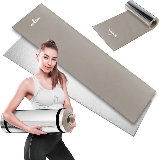 Isolatiemat - Kampeermat Slaapmat - Outdoor slapen - Aluminium isolatielaag - 180x50cm - Kaki van Merkloos