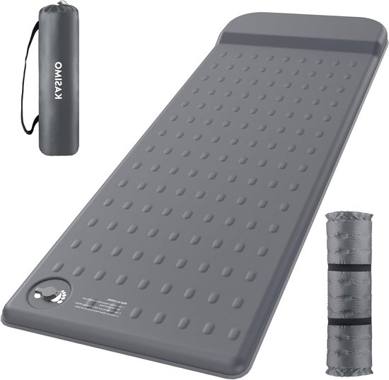 Isolatiemat Kamperen - Schuimmatras - Comfortabel slapen - Ultradik en isolerend - 7.6 cm dik - Grijs