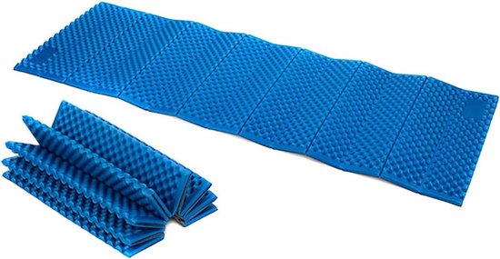 Isolatiemat - Picknickdeken Slaapmat - Outdoor Kamperen - Eierkist Ontwerp - 190 x 57 cm - Blauw