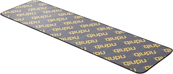 Isolatiemat Schuim - Kampeermat Vochtwerend - Buiten Ontspannen - Aluminium Warmtefolie - 190 x 55 cm - Grijs Geel