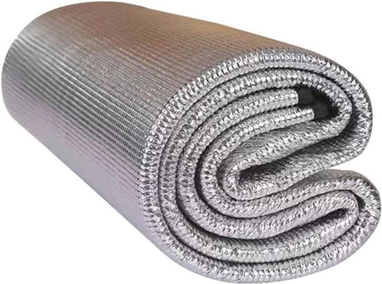 Isolatiemat - Schuimmat Slaapmat - Kamperen Tentvloer - Dubbelzijdig Aluminiumfolie - Opvouwbaar - Zilverwit
