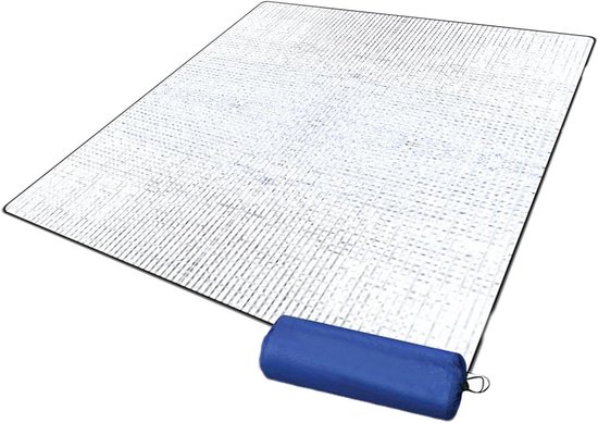 Isolatiemat - Schuimmat Vloermat - Kamperen en picknicks - Dubbelzijdig aluminiumfolie - 200 x 200 cm - Zilver