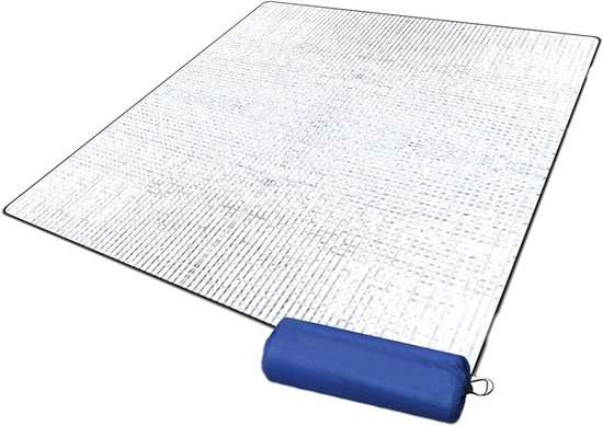 Isolatiemat - Slaapmat Schuimmat - Kamperen Buitenactiviteiten - Dubbelzijdige Aluminiumfolie - 200 x 200 cm - Zilver