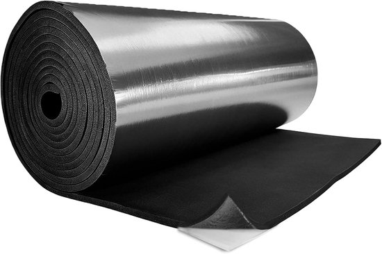 Isolatiemat voor auto, zelfklevend en waterdicht, 20 mm dik, 150 x 30 cm, warmte-isolatie, geluidsisolatie en brandwerend