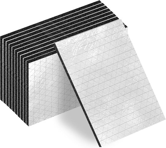 Isolatiemat - Zilver - 18 stuks - Zelfklevend Aluminium Butyl - Geluids- en Warmte-isolatie voor Auto's