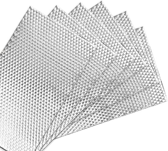 Isolatiemat - Zilver - 45 x 25 cm - 2 mm Zelfklevende Aluminiumbutyl Geluidsisolatie voor Auto en Motorruimte
