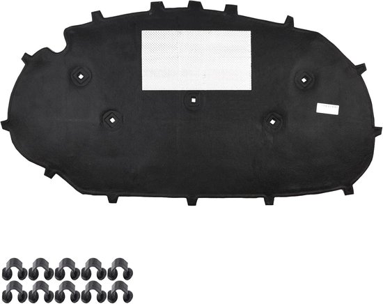 Isolatiemat - Zwart - Motorkap Isolatie Aluminiumfolie met Clips - Voor Volkswagen Golf 6