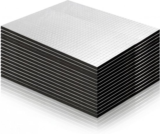 Isolatiematten 250x180x5mm - Geluiddempende, zelfklevende auto-isolatie voor motorkap, vuurvast en waterdicht, 15 stuks van Merkloos
