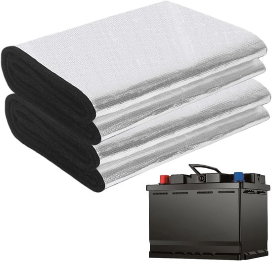 Isolatiematten voor auto en camper - 3 mm x 18 x 102 cm, vlamvertragend, geluidsisolatie en hittebescherming, 2 stuks van Merkloos