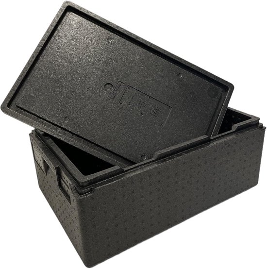 Isolatiemodule - Voedseltransport Box - Warm Koud Houden - Luchtdichte Sluiting - 60x40x25.7 cm - Zwart