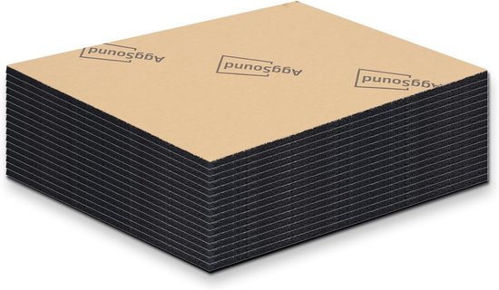 Isolatiepanelen set van 39 stuks, 4mm dik, 40×33 cm, zelfklevend voor auto, geluids- en warmte-isolatie (5,11㎡)