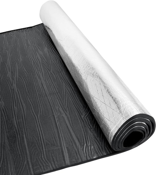 Isolatieplaat met Zelfklevende Aluminiumfolie, 7 mm Dikte voor Vloer, Muur en Zolder, 32 cm x 10 m