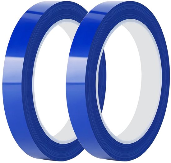 Isolatietape, 10 mm x 66 m Positioneringstape Mylar Tape, Zelfklevend Tape voor Whiteboard, Etiket, Decoratie, Blauw