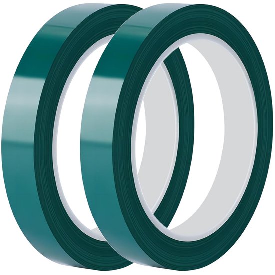 Isolatietape, 10 mm x 66 m Positioneringstape Mylar Tape, Zelfklevend Tape voor Whiteboard, Etiket, Decoratie, Groen
