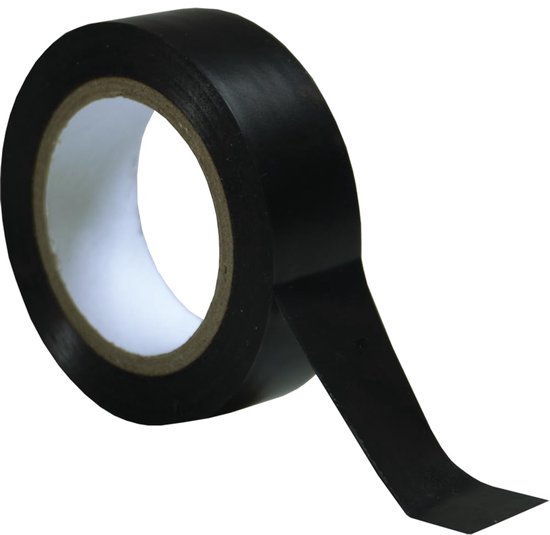 Isolatietape - 18mm x 10m - PVC - Vlamvertragend - Isolatieband zwart - 1rol
