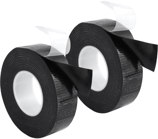 Isolatietape, 5 m, zelfklevend, waterdicht, rubberen tape, vulkaniseerband voor slang, noodreparatie, kabelisolatie, 2 stuks