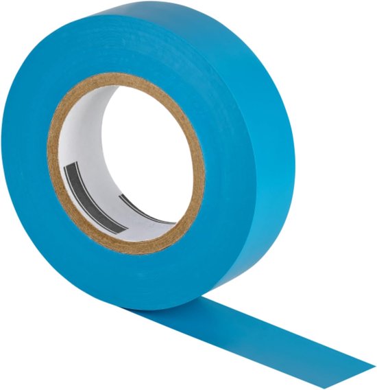 Isolatietape Rol 19mm x 20m Blauw | Gekleurde set professionele auto motor dunne smalle elektrische kabel thermo hittebestendig koudebestendig