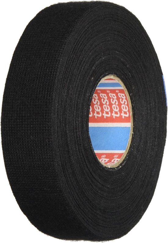 Isolatietape van katoen, zwart, 25 mm x 25 m