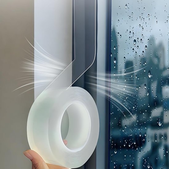 Isolatietape voor ramen en deuren, 5 cm x 20 m, waterdicht plakband, waterdicht voor ramen in de winter, isoleert tegen lawaai, stof en koude lucht