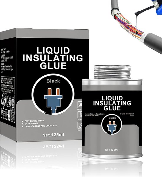 Isolatietape, waterdicht en sneldrogend, isolatietape voor alle soorten leidingen en elektrische apparaten, 125 ml