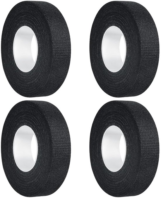 Isolatietape, zwart, 4 rollen (19 mm x 15 m), industrieel plakband, robuust en zelfklevend, ideaal voor doe-het-zelvers, elektriciteit, auto-industrie