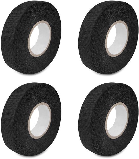 Isolatietape, zwart, weefseltape, weefseltape voor auto, autobedrading, industriële zelfklevende tape voor zicht-, auto-, motor- en kabels