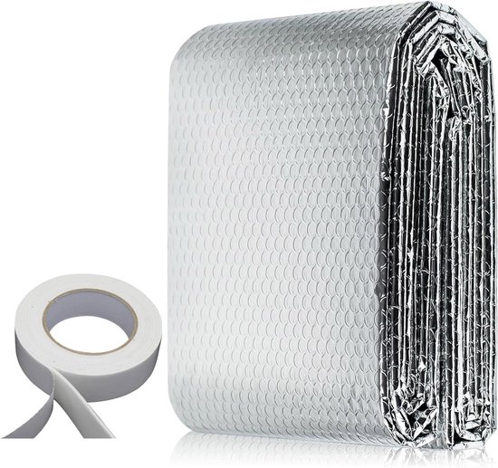 Isolerende Aluminium Bubbel Film 0.6x5m - Warmte Reflecterende Isolatie voor Radiatoren, Daken en Vloeren, Thermische Stralingsbarrière en Vochtbarrière van Merkloos