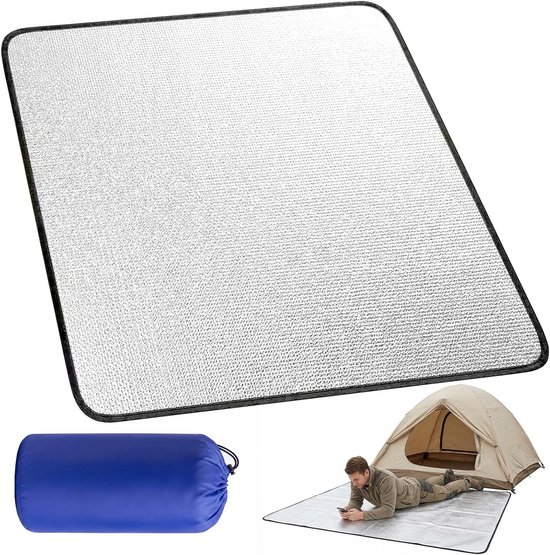 Isolerende Aluminium Isomat voor Camping - Lichtgewicht en Draagbare Slaapmat met Schuimmat en Opvouwbare Tentmat van Merkloos