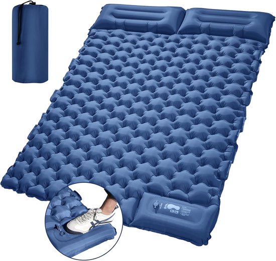 Isolerende Campingmat voor 2 Personen - Opblaasbaar en Compact 195x125 cm van Quechua