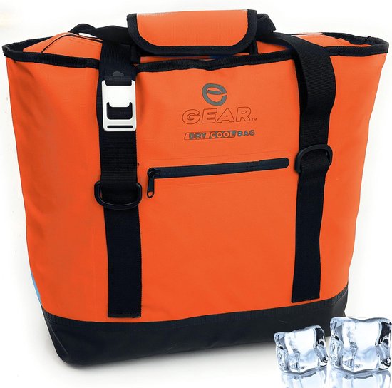 Isolerende Koeltas - Zachte Koelbox - Picknick en Strand - Waterdicht en Lekvrij - 20 Liter Capaciteit - Oranje