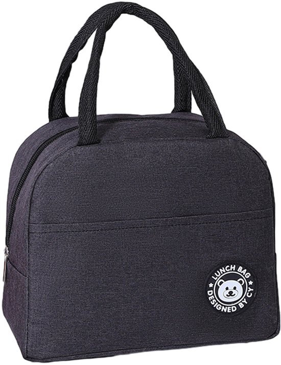 Isolerende Lunchbox Tas - Thermische Boodschappentas voor Werk/School - Waterdicht en Duurzaam - Zwart - 1 stuk